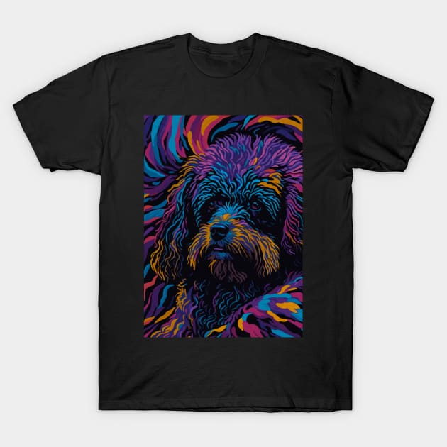Abstract Poodle art T-Shirt by BAJAJU